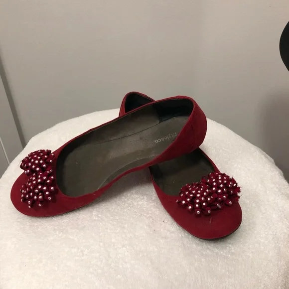 Red Ballerina flats - Picture 3 of 5